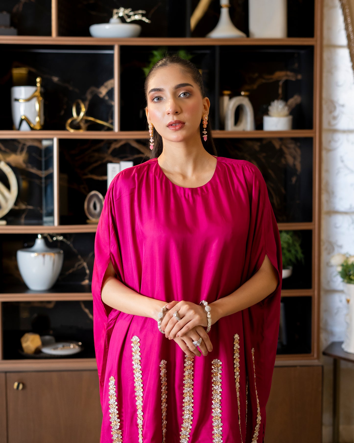 “Magenta Majesty – Silk Cape Ensemble”