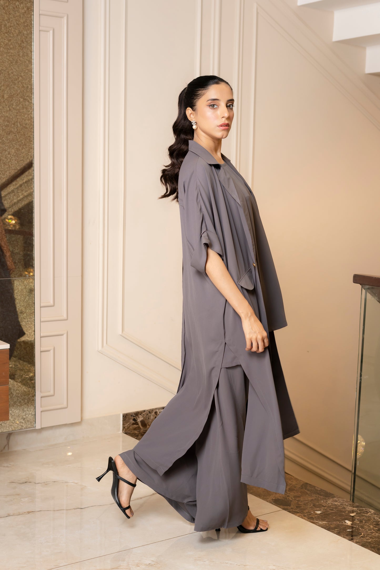 Ash Mist Georgette Set