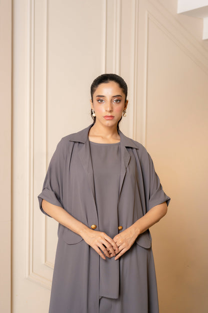 Ash Mist Georgette Set - (RTS)