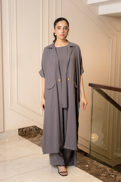 Ash Mist Georgette Set - (RTS)