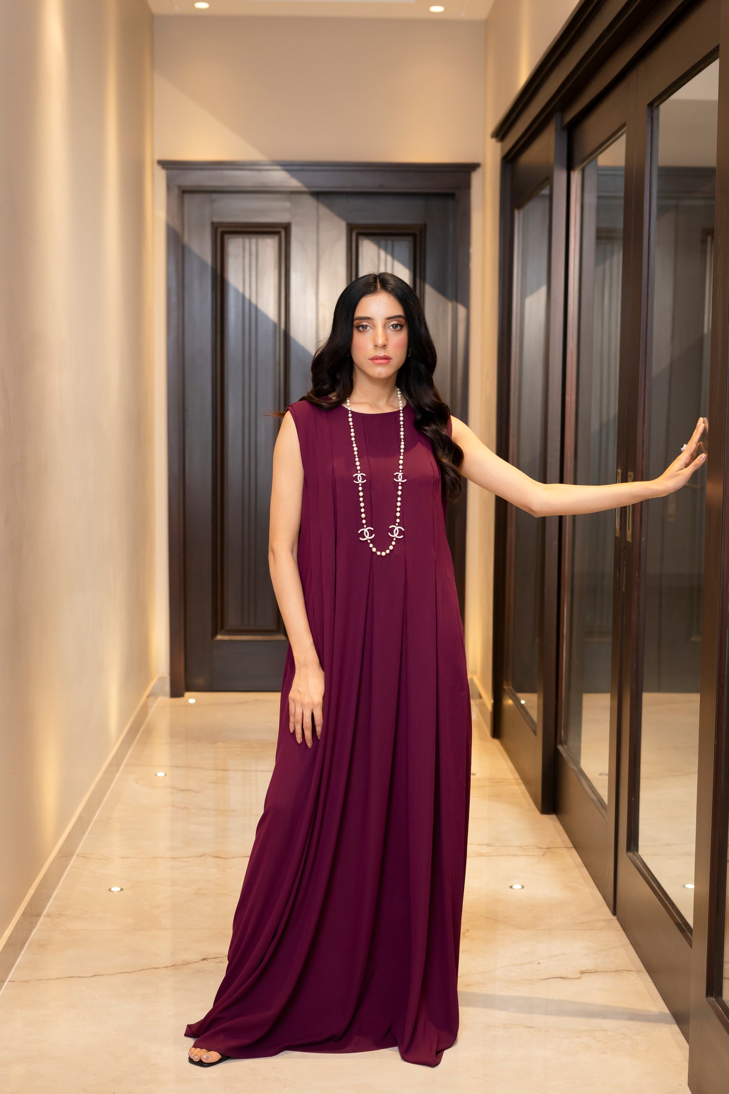 Plum Grace Georgette Gown