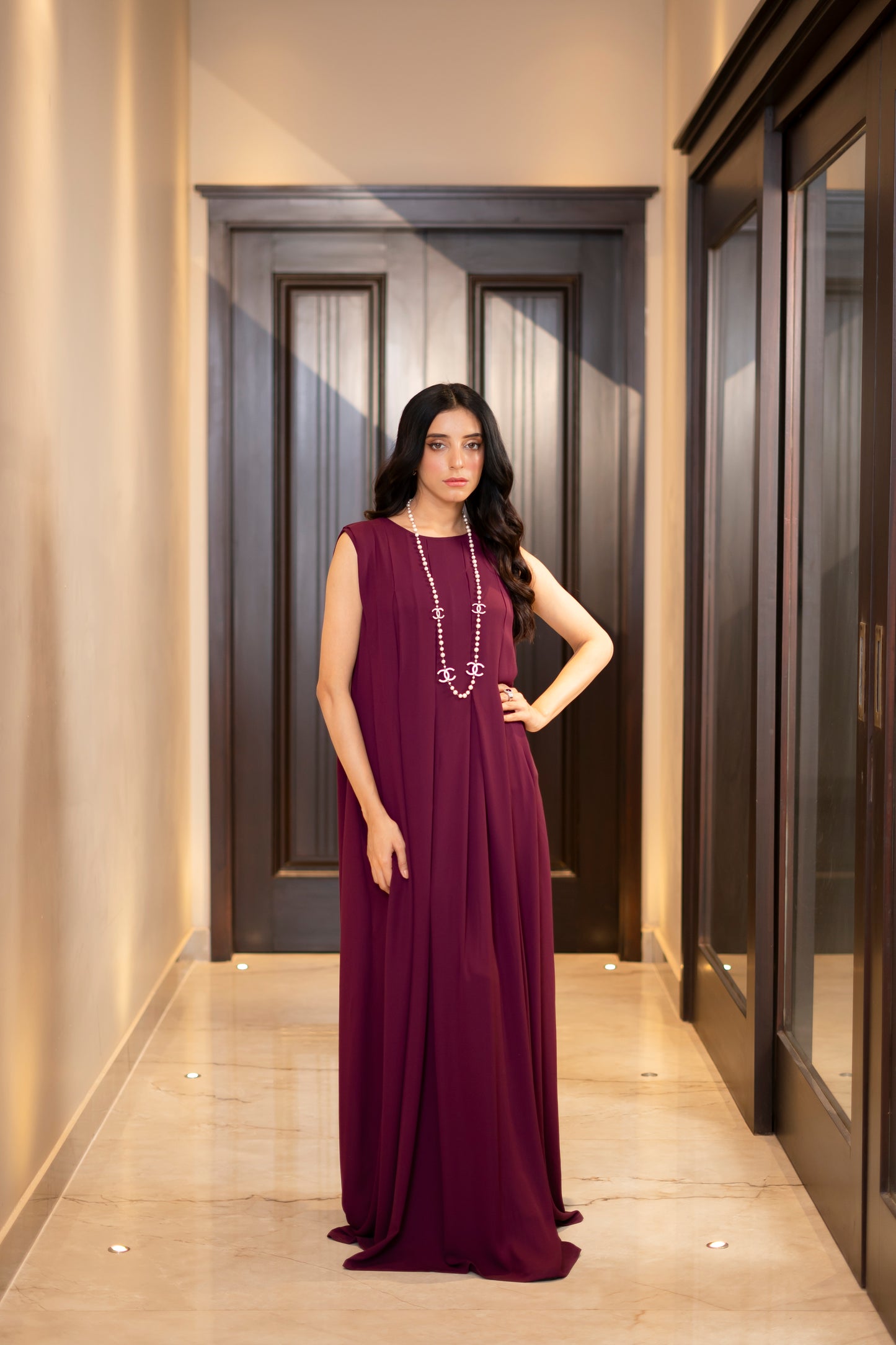 Plum Grace Georgette Gown