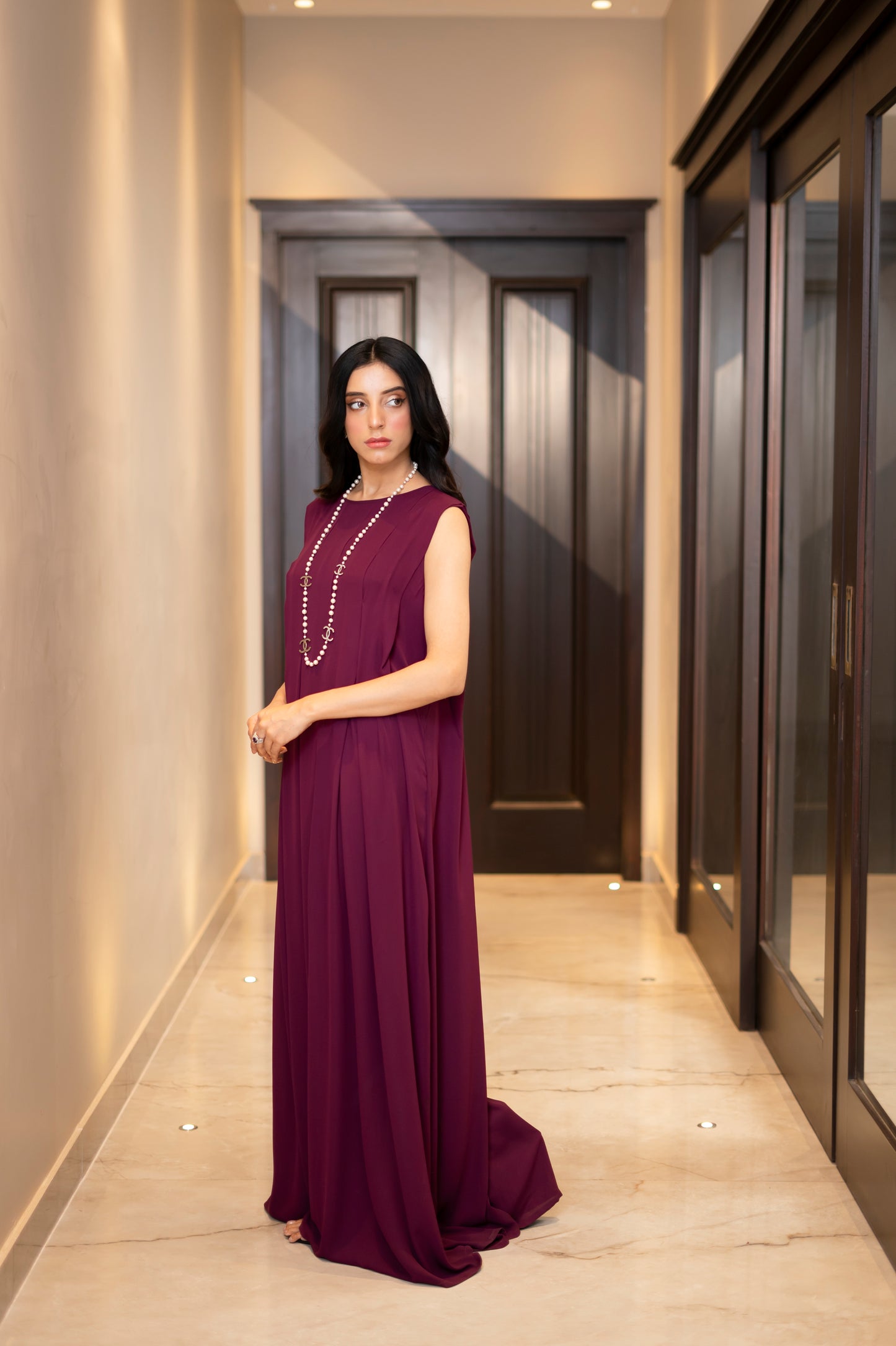 Plum Grace Georgette Gown