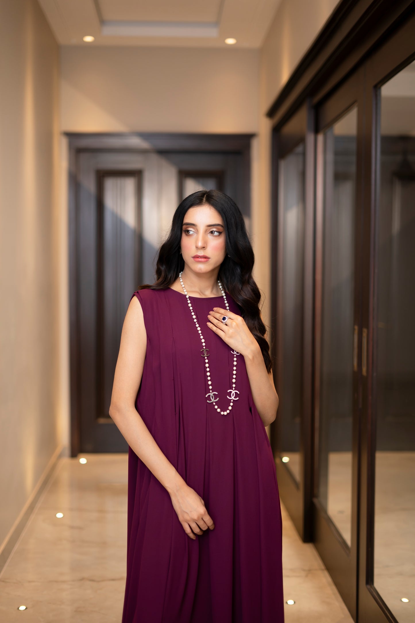 Plum Grace Georgette Gown