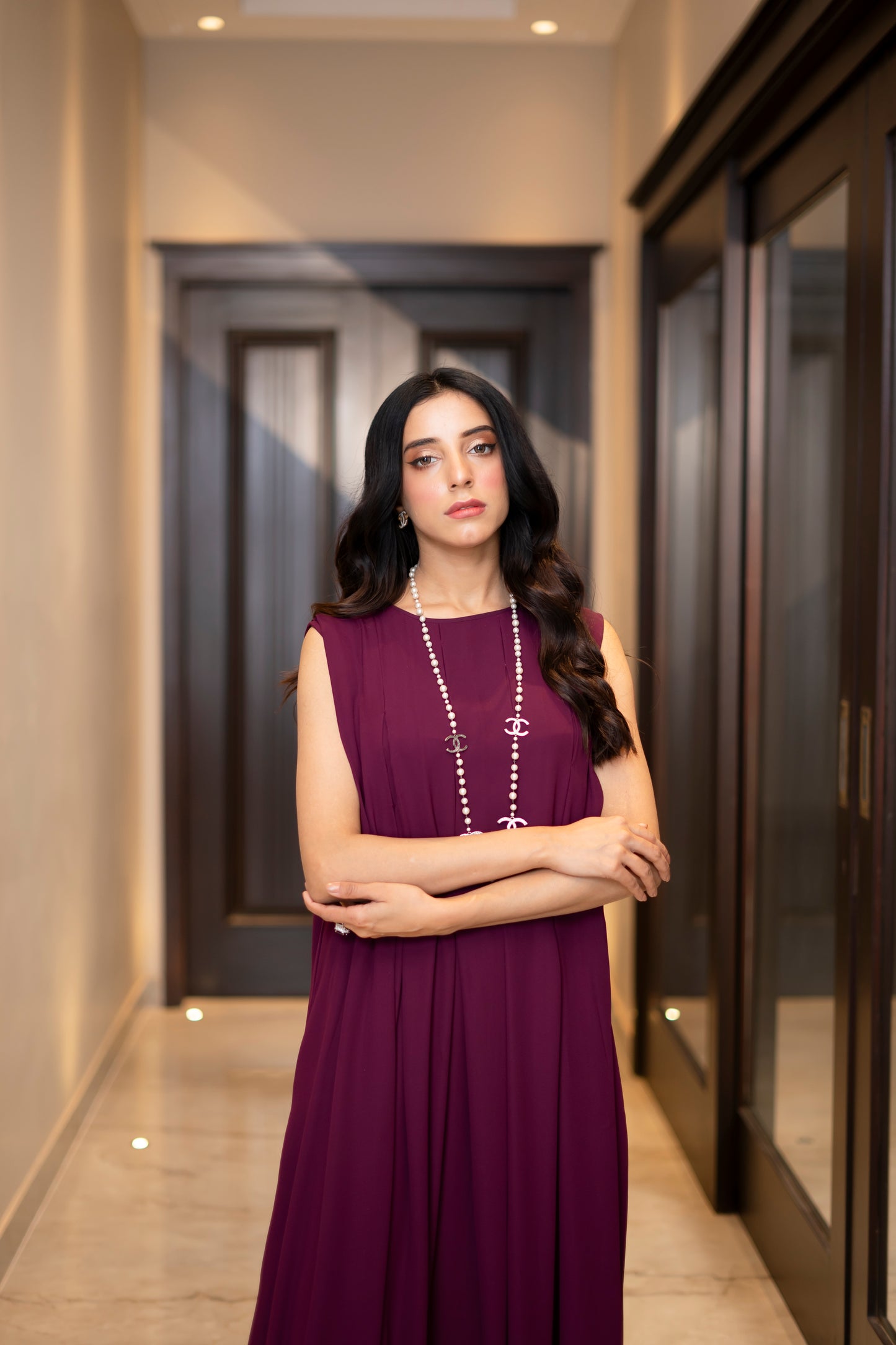 Plum Grace Georgette Gown