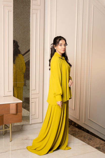 Golden Aura Georgette Ensemble