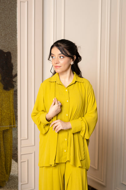 Golden Aura Georgette Ensemble