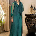 Emerald Allure– Silk & Organza Three-Piece Ensemble