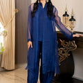 Royal Sapphire? Organza & Silk Layered Ensemble